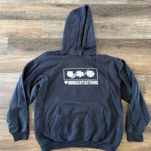 Navy Hoodie with Nova Scotia Strong Design